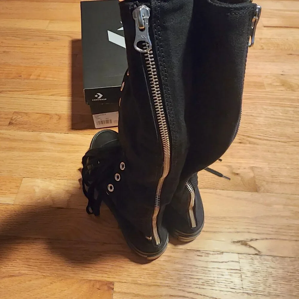 SZ 6.5 Womens / 4.5 Mens Chuck Taylor All Star XXHi A16571C- Black/Black/Black - Picture 6 of 7